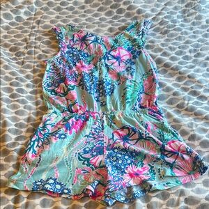 Lilly Pulitzer Blue and Pink Patterned Garment